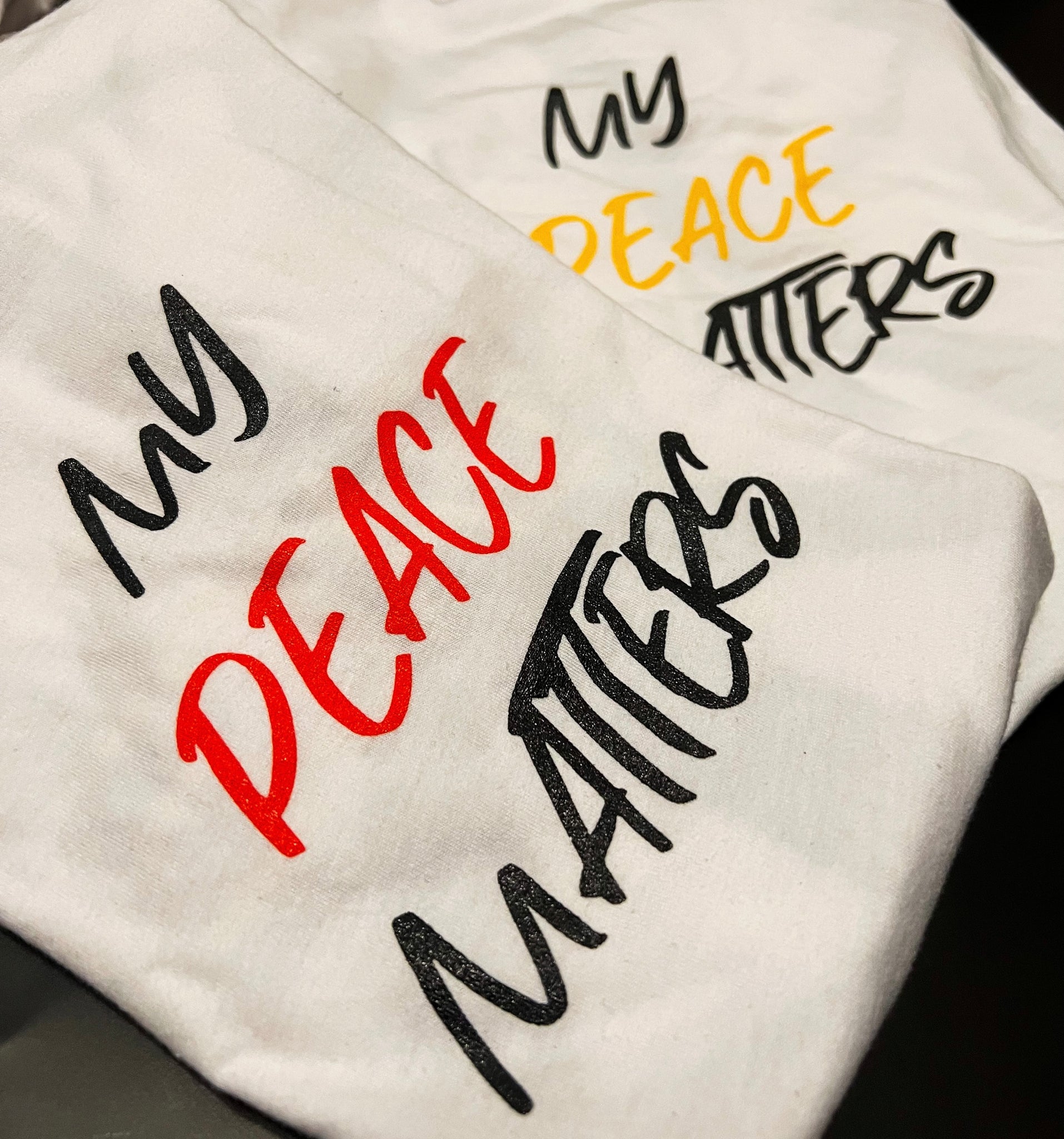 “My Peace Matters” T-Shirt Red & Yellow